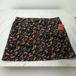 Massimo supply floral corduroy women's  skirt